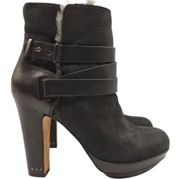 BCBG Max Azria Ankle Boots - Black Platform Boots - Size 7B - Picture 6 of 6